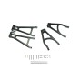 ALUMINUM REAR SUSPENSION ARM SET (UPPER+LOWER)--ER25657 ALUMINUM REAR SUSPENSION ARM SET (UPPER+LOWER)--ER25657