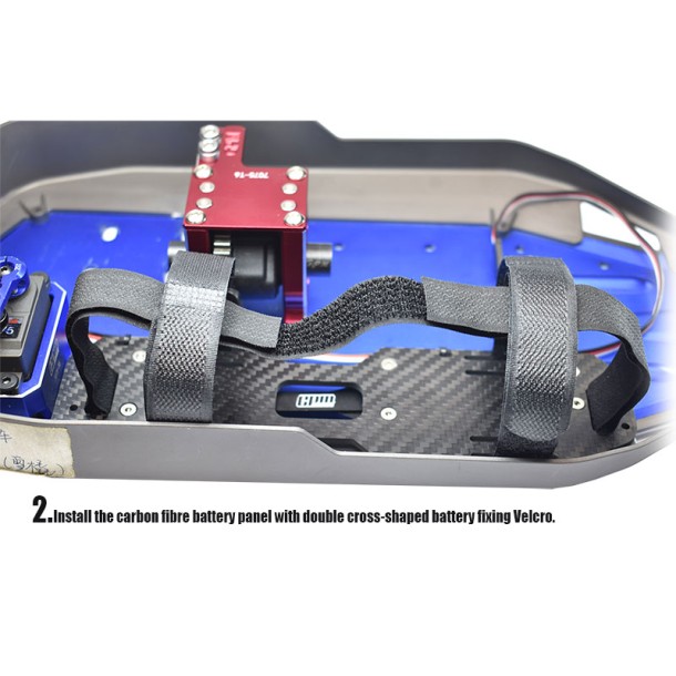 ALUMINIUM 7075-T6 SERVO MOUNT AND CARBON FIRBRE BATTERY COMPARTMENT FOR TRAXXAS 1/8 SLEDGE