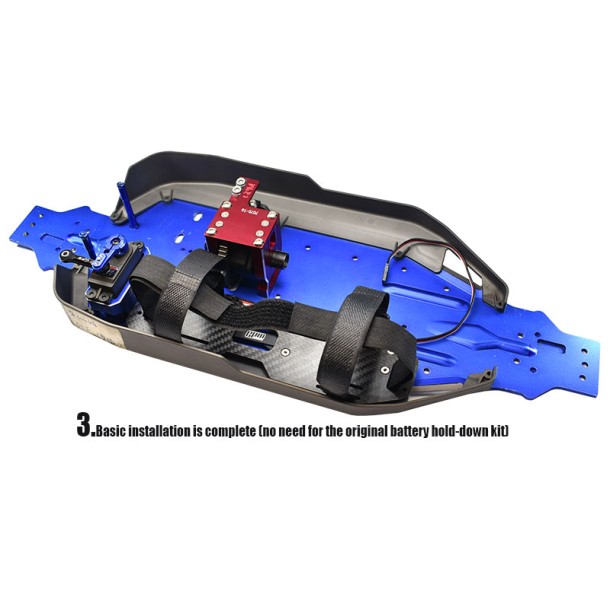 ALUMINIUM 7075-T6 SERVO MOUNT AND CARBON FIRBRE BATTERY COMPARTMENT FOR TRAXXAS 1/8 SLEDGE