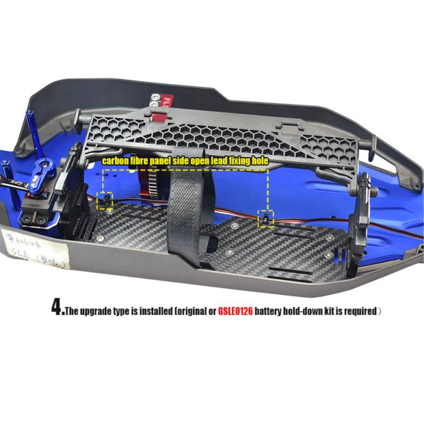 ALUMINIUM 7075-T6 SERVO MOUNT AND CARBON FIRBRE BATTERY COMPARTMENT FOR TRAXXAS 1/8 SLEDGE