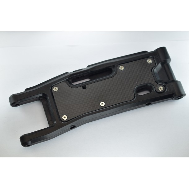 CARBON FIBRE DUST-PROOF PROTECTION PLATE FOR REAR SUSPENSION ARM FOR TRAXXAS 1/8 SLEDGE
