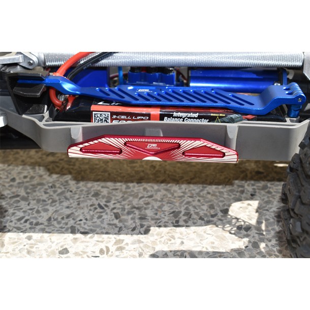 ALUMINUM CHASSIS NERF BARS (SILVER INLAY VERSION) FOR TRAXXAS 1/10 HOSS 4X4 VXL 3S