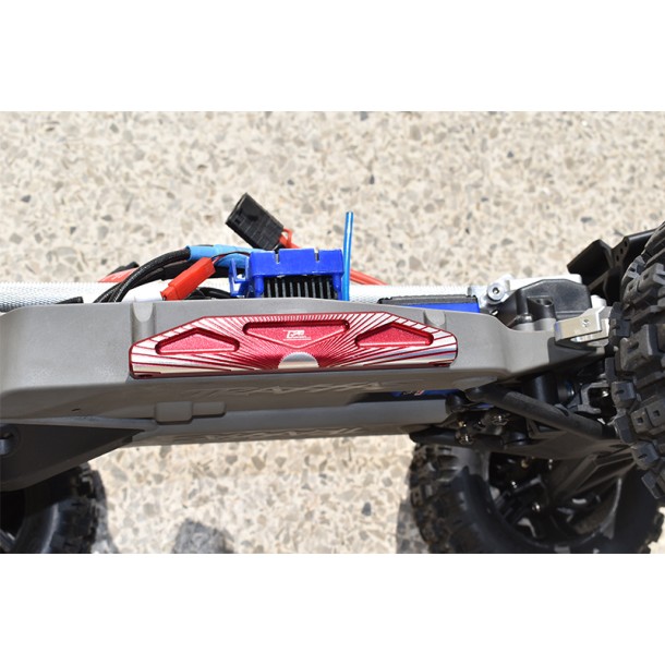 ALUMINUM CHASSIS NERF BARS (SILVER INLAY VERSION) FOR TRAXXAS 1/10 HOSS 4X4 VXL 3S