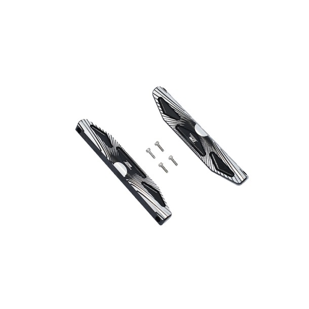 ALUMINUM CHASSIS NERF BARS (SILVER INLAY VERSION) FOR TRAXXAS 1/10 HOSS 4X4 VXL 3S