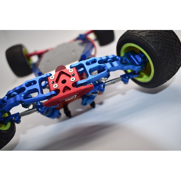 ALUMINUM FRONT BUMPER WITH D-RINGS + ALUMINUM FRONT SKID PLATE FOR LOSI 1/18 Mini-T 2.0 / 1/16 Mini-B