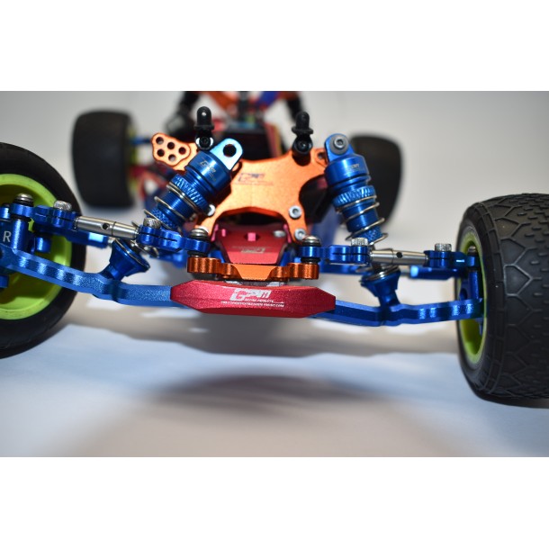 ALUMINUM FRONT BUMPER WITH D-RINGS + ALUMINUM FRONT SKID PLATE FOR LOSI 1/18 Mini-T 2.0 / 1/16 Mini-B