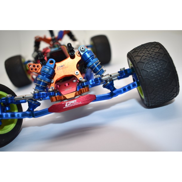 ALUMINUM FRONT BUMPER WITH D-RINGS + ALUMINUM FRONT SKID PLATE FOR LOSI 1/18 Mini-T 2.0 / 1/16 Mini-B