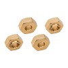BRASS WHEEL HEXES FOR LOSI 1/24 MICRO-B / 1/28 MICRO-T 2S