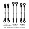 NYLON+STAINLESS STEEL ADJUSTABLE TIE RODS FOR LOSI 1/24 MICRO-B / 1/28 MICRO-T 2S