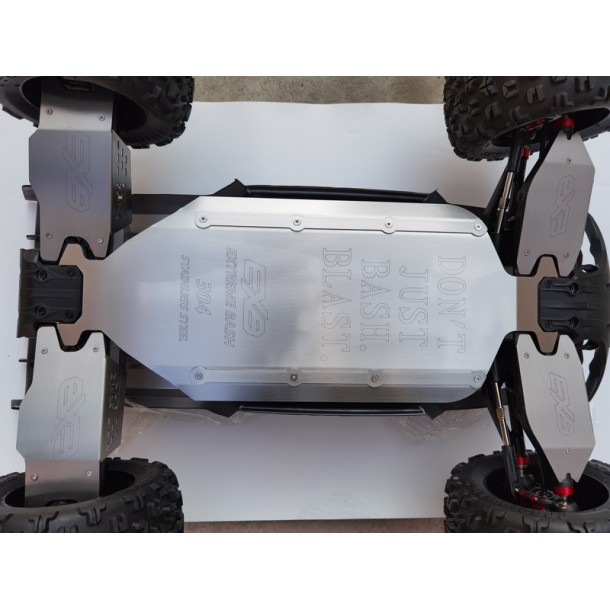 STAINLESS STEEL MAIN CHASSIS WITH BUMPER (HOLLOW  VERSION) FOR ARRMA 1/5 KRATON EXTREME BASH ROLLER