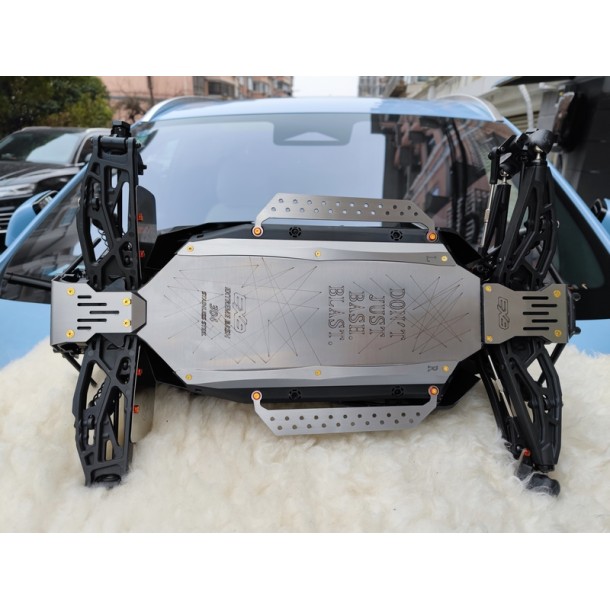 STAINLESS STEEL CHASSIS PROTECTION PLATE(FULL SET OF CUTTING + LASER FLARE) FOR ARRMA 1/7 FIRETEAM 6S