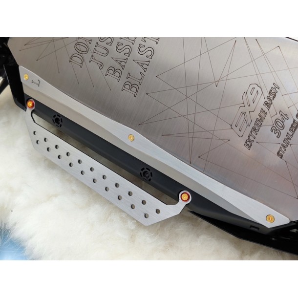 STAINLESS STEEL CHASSIS PROTECTION PLATE(FULL SET OF CUTTING + LASER FLARE) FOR ARRMA 1/7 FIRETEAM 6S