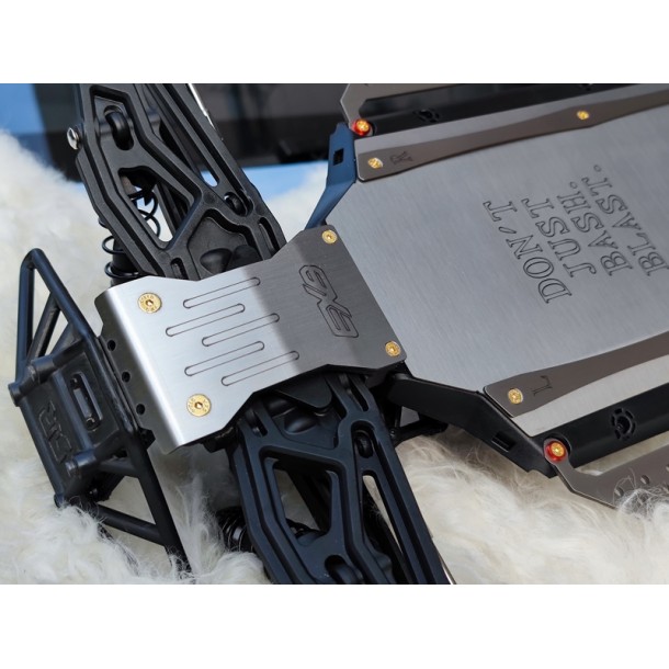 STAINLESS STEEL CHASSIS PROTECTION PLATE（FULL SET OF CUTTING + LASER ENGRAVING) FOR ARRMA 1/7 FIRETEAM 6S