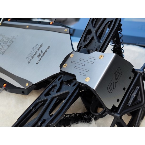 STAINLESS STEEL CHASSIS PROTECTION PLATE（FULL SET OF CUTTING + LASER ENGRAVING) FOR ARRMA 1/7 FIRETEAM 6S