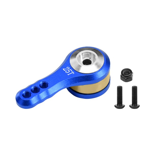 ALUMINUM 25T SERVO HORN W. BUILT-IN SPRING (3 POSITIONING HOLES) FOR ARRMA 1/8 KRATON / INFRACTION / OUTCAST / TYPHON / LIMITLESS / TALION / NOTORIOUS 6S ALUMINUM 25T SERVO HORN W. BUILT-IN SPRING (3 POSITIONING HOLES) FOR ARRMA 1/8 KRATON / INFRACTION / OUTCAST / TYPHON / LIMITLESS / TALION / NOTORIOUS 6S