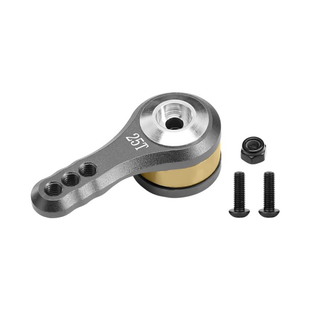 ALUMINUM 25T SERVO HORN W. BUILT-IN SPRING (3 POSITIONING HOLES) FOR ARRMA 1/8 KRATON / INFRACTION / OUTCAST / TYPHON / LIMITLESS / TALION / NOTORIOUS 6S ALUMINUM 25T SERVO HORN W. BUILT-IN SPRING (3 POSITIONING HOLES) FOR ARRMA 1/8 KRATON / INFRACTION / OUTCAST / TYPHON / LIMITLESS / TALION / NOTORIOUS 6S
