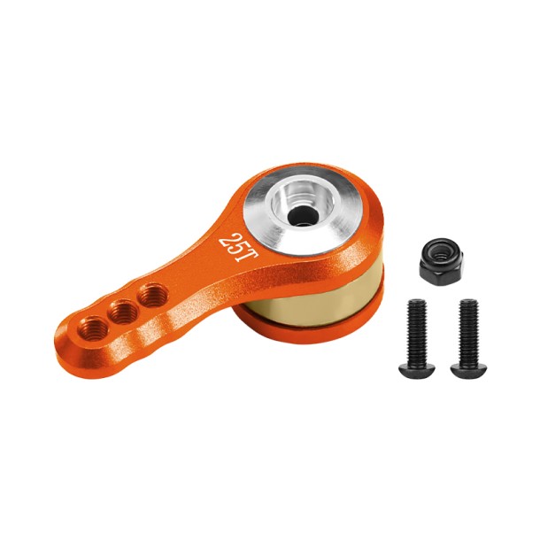 ALUMINUM 25T SERVO HORN W. BUILT-IN SPRING (3 POSITIONING HOLES) FOR ARRMA 1/8 KRATON / INFRACTION / OUTCAST / TYPHON / LIMITLESS / TALION / NOTORIOUS 6S ALUMINUM 25T SERVO HORN W. BUILT-IN SPRING (3 POSITIONING HOLES) FOR ARRMA 1/8 KRATON / INFRACTION / OUTCAST / TYPHON / LIMITLESS / TALION / NOTORIOUS 6S