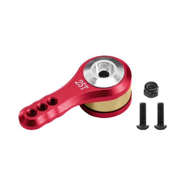 ALUMINUM 25T SERVO HORN W. BUILT-IN SPRING (3 POSITIONING HOLES) FOR ARRMA 1/8 KRATON / INFRACTION / OUTCAST / TYPHON / LIMITLESS / TALION / NOTORIOUS 6S ALUMINUM 25T SERVO HORN W. BUILT-IN SPRING (3 POSITIONING HOLES) FOR ARRMA 1/8 KRATON / INFRACTION / OUTCAST / TYPHON / LIMITLESS / TALION / NOTORIOUS 6S