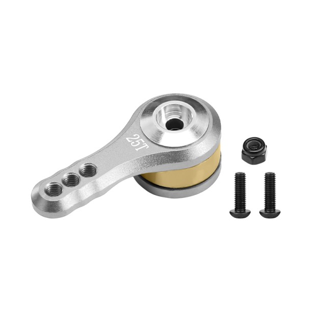 ALUMINUM 25T SERVO HORN W. BUILT-IN SPRING (3 POSITIONING HOLES) FOR ARRMA 1/8 KRATON / INFRACTION / OUTCAST / TYPHON / LIMITLESS / TALION / NOTORIOUS 6S ALUMINUM 25T SERVO HORN W. BUILT-IN SPRING (3 POSITIONING HOLES) FOR ARRMA 1/8 KRATON / INFRACTION / OUTCAST / TYPHON / LIMITLESS / TALION / NOTORIOUS 6S