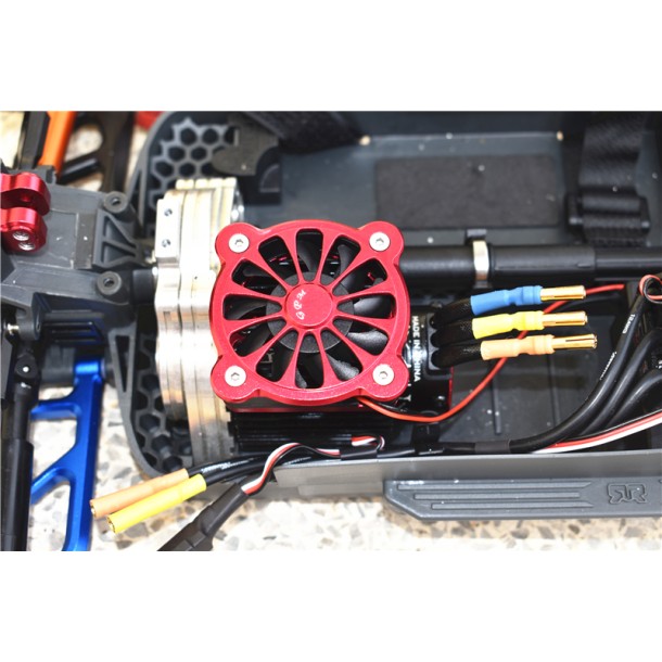 ALUMINUM MOTOR HEATSINK WITH COOLING FAN FOR ARRMA 1/10 KRATON 4X4 4S / SENTON / VORTEKS / VENDETTA / BIG ROCK V3 / OUTCAST V2