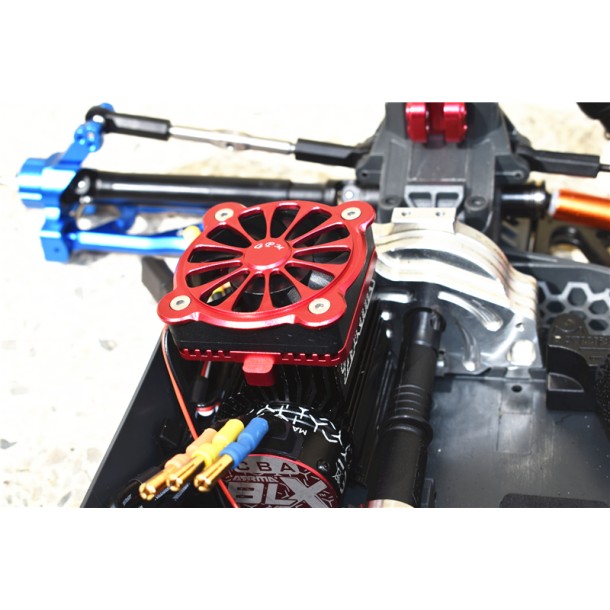 ALUMINUM MOTOR HEATSINK WITH COOLING FAN FOR ARRMA 1/10 KRATON 4X4 4S / SENTON / VORTEKS / VENDETTA / BIG ROCK V3 / OUTCAST V2