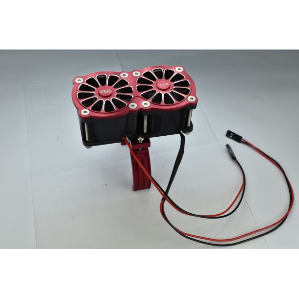 ALUMINUM 7075-T6 MOTOR HEATSINK WITH DUAL COOLING FAN AND ADJUSTABLE MOUNT FOR ARRMA 1/5 KRATON OUTCAST 8S / X-MAXX / XO-01