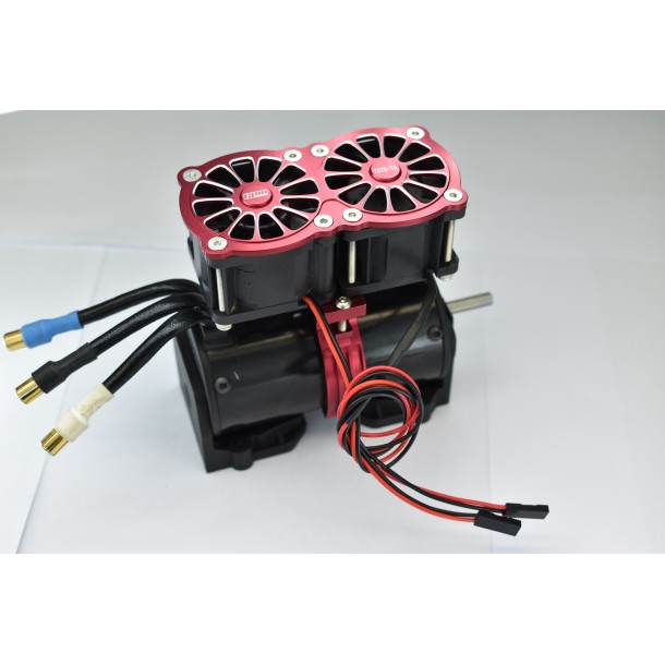 ALUMINUM 7075-T6 MOTOR HEATSINK WITH DUAL COOLING FAN AND ADJUSTABLE MOUNT FOR ARRMA 1/5 KRATON OUTCAST 8S / X-MAXX / XO-01