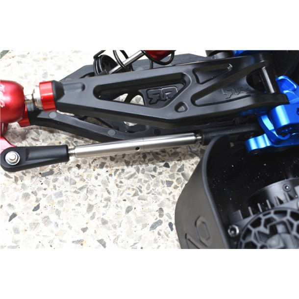 STAINLESS STEEL ADJUSTABLE FRONT STEERING & REAR UPPER ARM TIE ROD (NO BALL ENDS) FOR ARRMA 1/5 KRATON OUTCAST 8S