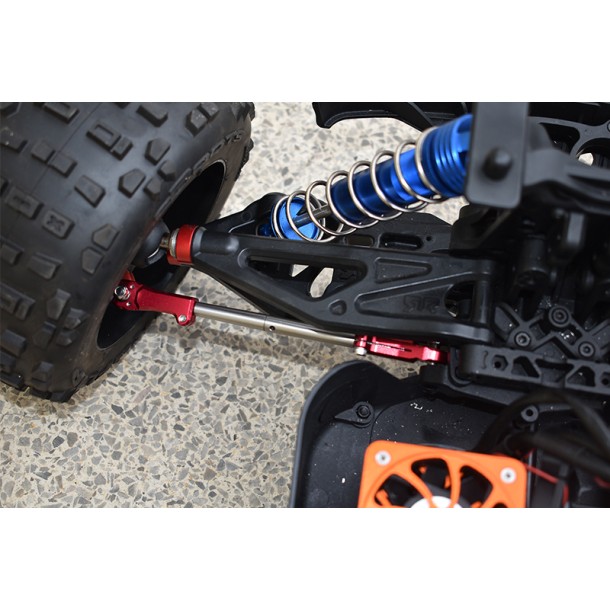 ALUMINUM+STAINLESS STEEL ADJUSTABLE FRONT STEERING TIE ROD FOR ARRMA 1/5 KRATON OUTCAST 8S