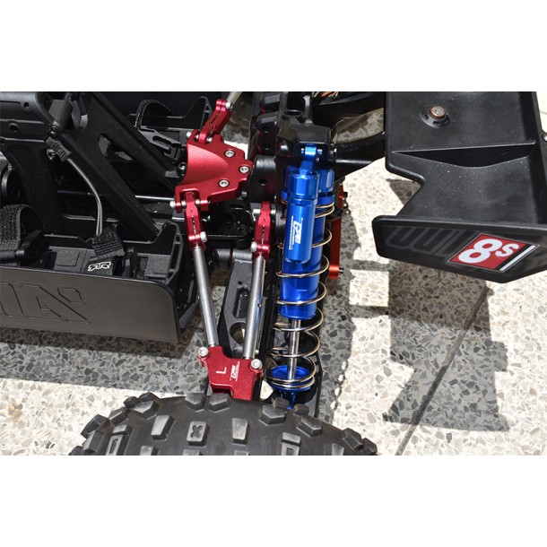 ALUMINUM REAR L-SHAPE PIGGY BACK SPRING DAMPERS 187MM FOR ARRMA 1/5 KRATON OUTCAST 8S
