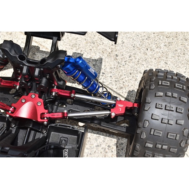 ALUMINUM REAR L-SHAPE PIGGY BACK SPRING DAMPERS 187MM FOR ARRMA 1/5 KRATON OUTCAST 8S
