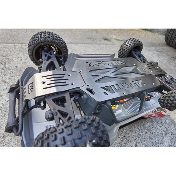 STAINLESS STEEL MAIN CHASSIS WITH BUMPER (HOLLOW VERSION) FOR ARRMA 1/10 SENTON 4X4 V3 3S BLX