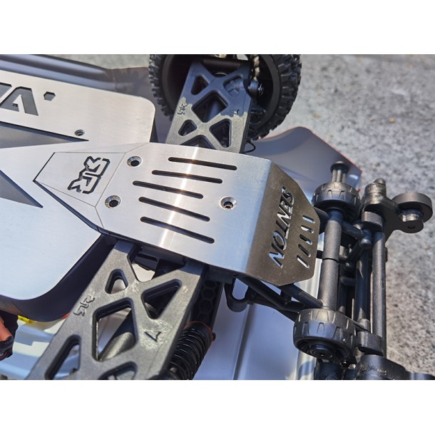 STAINLESS STEEL MAIN CHASSIS WITH BUMPER (HOLLOW VERSION) FOR ARRMA 1/10 SENTON 4X4 V3 3S BLX