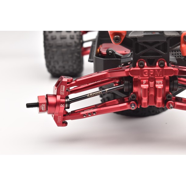 4140 MEDIUM CARBON STEEL FRONT / REAR CVD DRIVE SHAFTS WITH ALUMINUM 7075 WHEEL HEX FOR ARRMA 1/18 GRANITE GROM / 1/14 TYPHON GROM