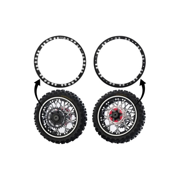 ALUMINUM 7075 FRONT WHEEL REINFORCEMENT RINGS SET FOR LOSI 1/4 PROMOTO MX MOTORCYCLE