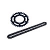 MEDIUM CARBON STEEL 32T HIGH SPEED HUB CHAIN SPROCKET+40 MANGANESE STEEL 68 ROLLER CHAIN FOR LOSI 1/4 PROMOTO MX SM MOTORCYCLE