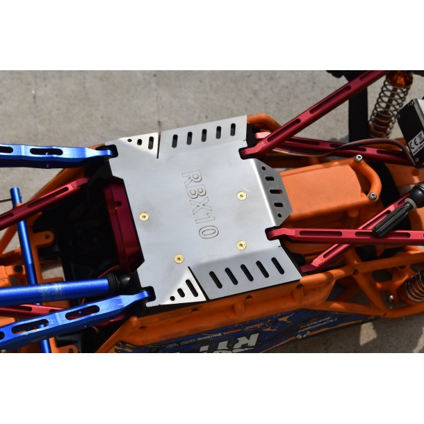STAINLESS STEEL CHASSIS PROTECTION PLATE (HOLLOW VERSION) FOR AXIAL 1/10 RBX10
