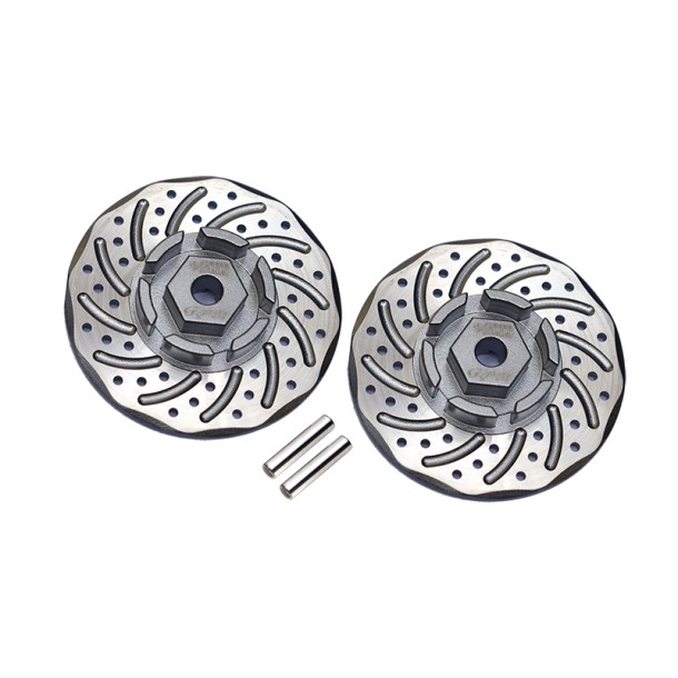 ALUMINUM +2MM HEX WITH BRAKE DISK WITH SILVER LINING--RUS4010DX+2 ALUMINUM +2MM HEX WITH BRAKE DISK WITH SILVER LINING--RUS4010DX+2