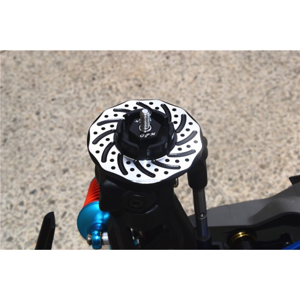 ALUMINUM +2MM HEX WITH BRAKE DISK WITH SILVER LINING--RUS4010DX+2