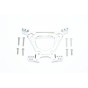 ALUMINUM REAR SHOCK TOWER--RUS4030 ALUMINUM REAR SHOCK TOWER--RUS4030