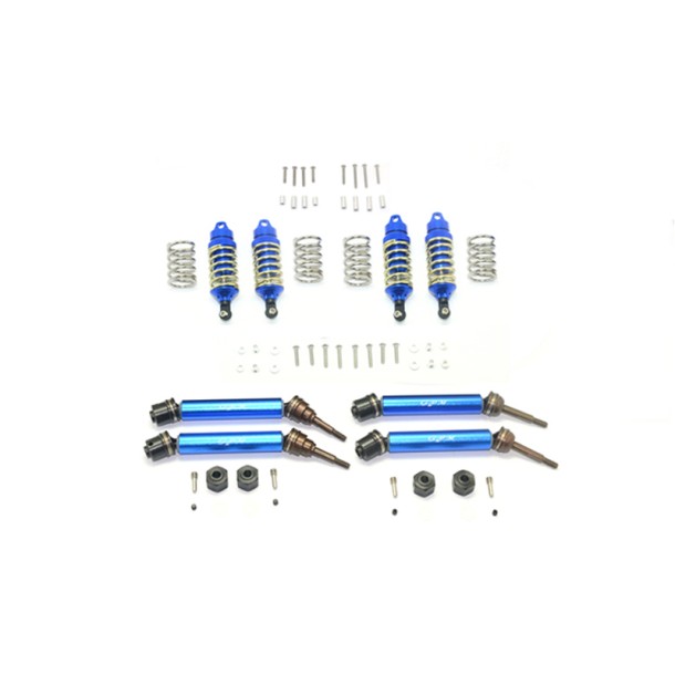 F&R ALUMINUM SHOCKS+STEEL #45 AXLE+SPRING STEEL HEX (LOW CENTER OF GRAVITY SET)--RUS4758077SA F&R ALUMINUM SHOCKS+STEEL #45 AXLE+SPRING STEEL HEX (LOW CENTER OF GRAVITY SET)--RUS4758077SA