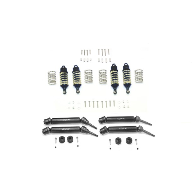 F&R ALUMINUM SHOCKS+STEEL #45 AXLE+SPRING STEEL HEX (LOW CENTER OF GRAVITY SET)--RUS4758077SA F&R ALUMINUM SHOCKS+STEEL #45 AXLE+SPRING STEEL HEX (LOW CENTER OF GRAVITY SET)--RUS4758077SA