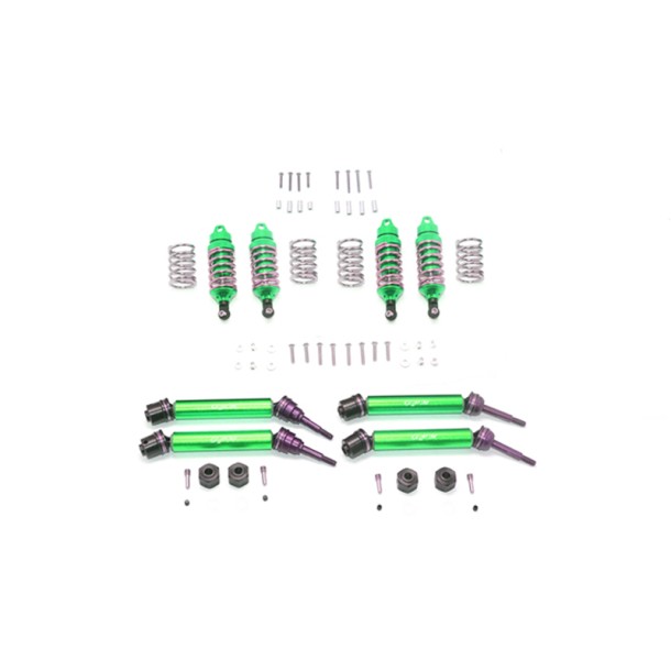 F&R ALUMINUM SHOCKS+STEEL #45 AXLE+SPRING STEEL HEX (LOW CENTER OF GRAVITY SET)--RUS4758077SA F&R ALUMINUM SHOCKS+STEEL #45 AXLE+SPRING STEEL HEX (LOW CENTER OF GRAVITY SET)--RUS4758077SA