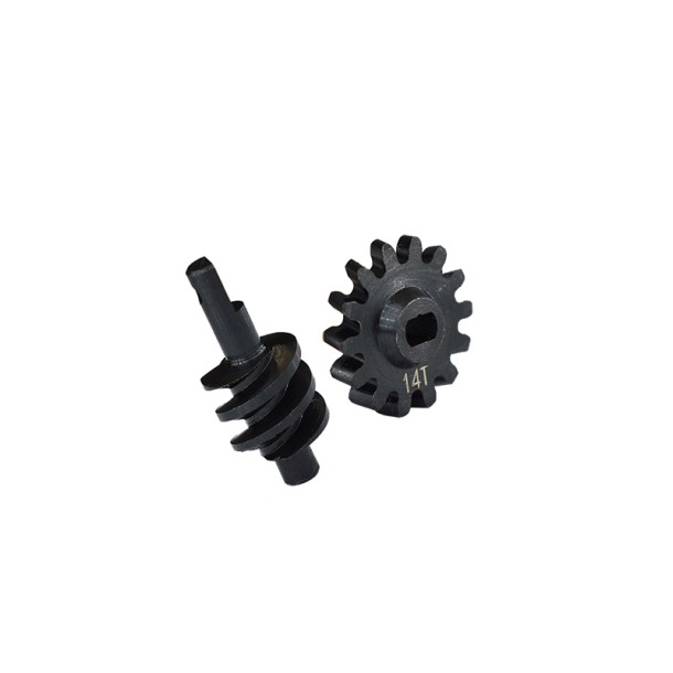MEDIUM CARBON STEEL OVERDRIVE DIFFERENTIAL WORM GEAR SET 14T FOR AXIAL 1/24 SCX24 / AX24 XC-1