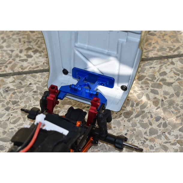 ALUMINIUM REAR BUMPER+REAR BODYSHELL MOUNT FOR AXIAL 1/24 SCX24