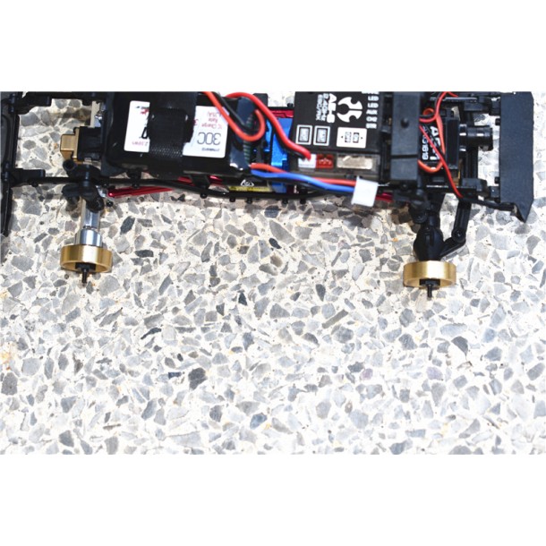 HARDEN STEEL #45 FRONT CVD JOINT+REAR DRIVE SHAFT + BRASS PENDULUM WHEEL KNUCKLE AXLE WEIGHT FOR AXIAL 1/24 SCX24
