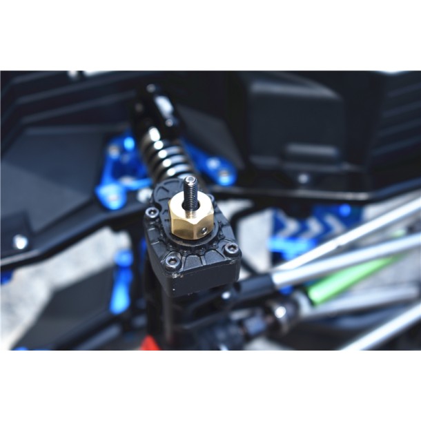 BRASS WHEEL HEX ADAPTERS +3MM FOR AXIAL SCX10 III JEEP WRANGLER / CAPRA 1.9 UNLIMITED