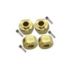 BRASS WHEEL HEX ADAPTERS +3MM FOR AXIAL SCX10 III JEEP WRANGLER / CAPRA 1.9 UNLIMITED