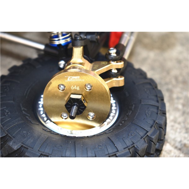 BRASS OUTER PORTAL DRIVE HOUSING (FRONT OR REAR)"HEAVY EDITION" FOR AXIAL SCX10 III JEEP WRANGLER / CAPRA 1.9 UNLIMITED