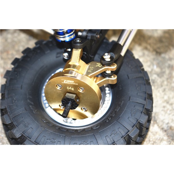 BRASS OUTER PORTAL DRIVE HOUSING (FRONT OR REAR)"HEAVY EDITION" FOR AXIAL SCX10 III JEEP WRANGLER / CAPRA 1.9 UNLIMITED